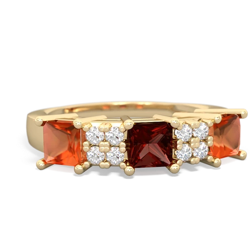 garnet-fire opal timeless ring