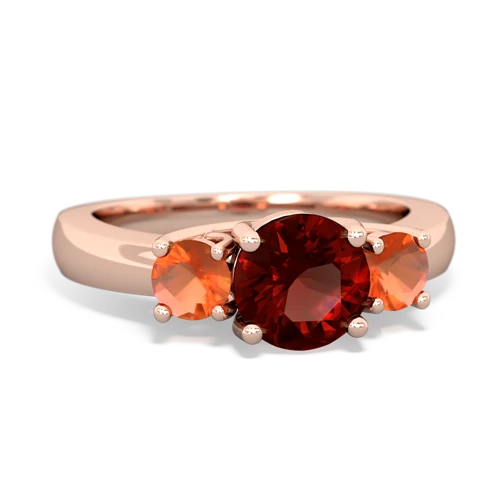 garnet-fire opal timeless ring