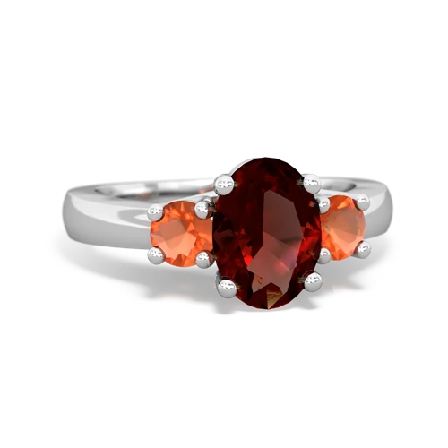 garnet-fire opal timeless ring