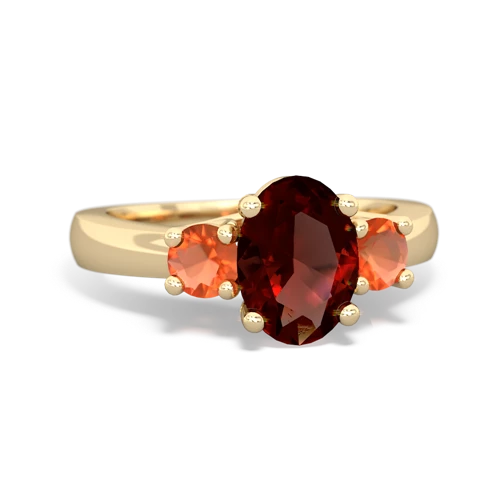 garnet-fire opal timeless ring