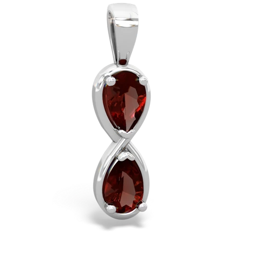 garnet-garnet infinity pendant