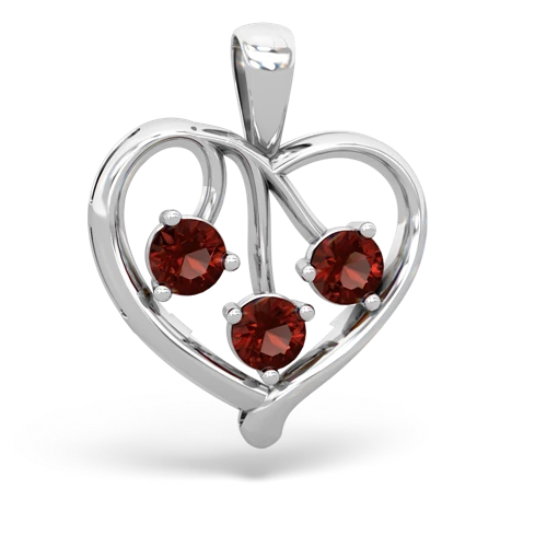 lab ruby-amethyst love heart pendant