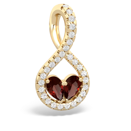 garnet-garnet pave twist pendant