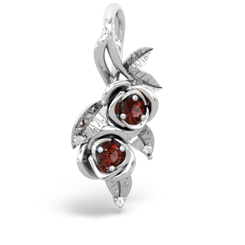garnet-garnet rose vine pendant