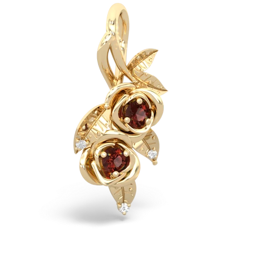 Garnet Genuine Garnet with Genuine Garnet Rose Vine pendant Pendant