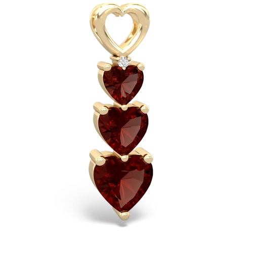 Garnet Genuine Garnet with Genuine Garnet and  Past Present Future pendant Pendant