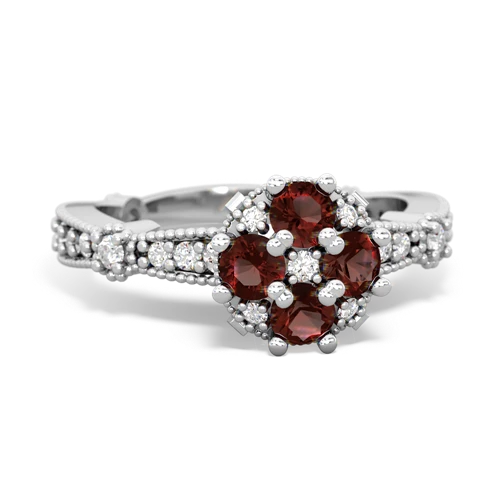 garnet-garnet art deco engagement ring