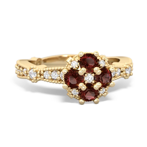 garnet-garnet art deco engagement ring