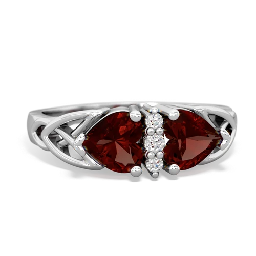 garnet-garnet celtic ring