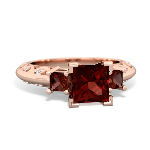 garnet-pink sapphire engagement ring