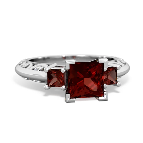 garnet-garnet engagement ring