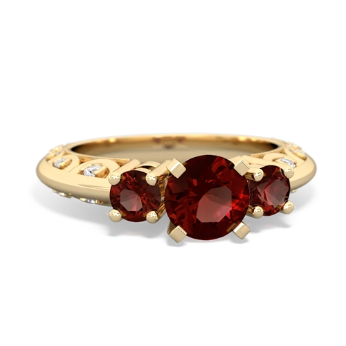 Garnet Genuine Garnet with Genuine Garnet Art Deco ring Ring