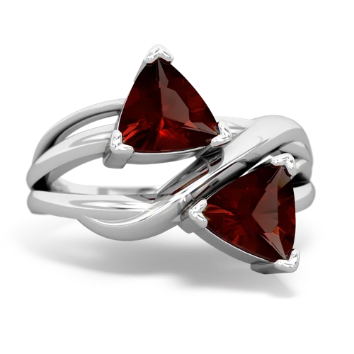 garnet-garnet filligree ring