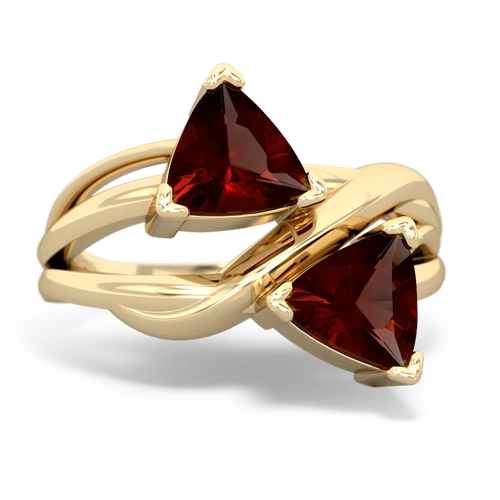 garnet-garnet filligree ring