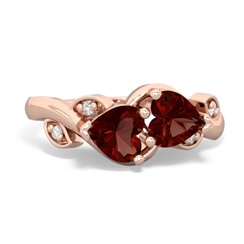 garnet-garnet floral keepsake ring