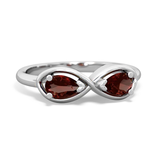 garnet-garnet infinity ring