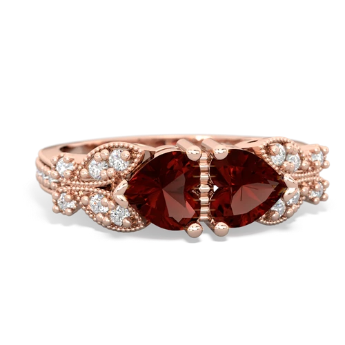 garnet-garnet keepsake butterfly ring