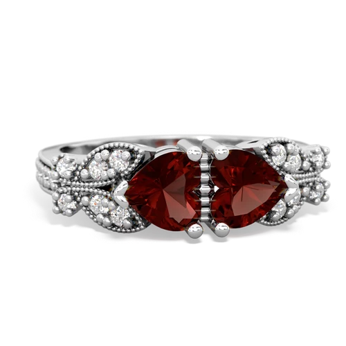 garnet-garnet keepsake butterfly ring