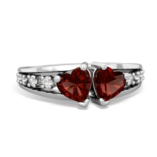 garnet-garnet modern ring