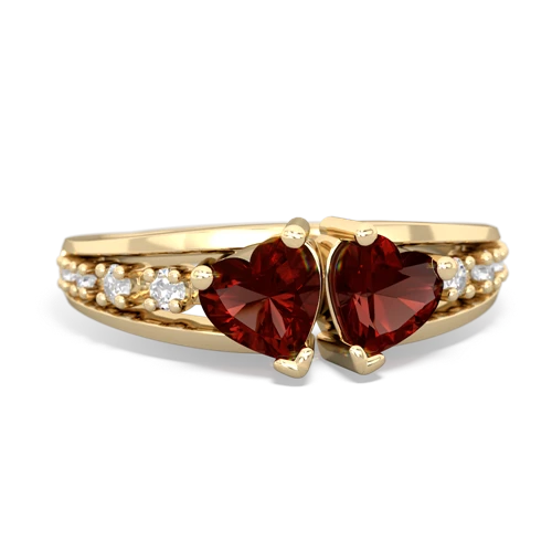 garnet-garnet modern ring