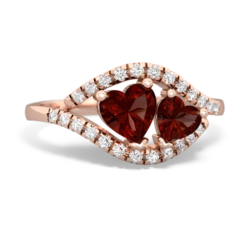 garnet-garnet mother child ring