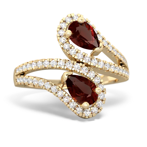 garnet-garnet pave swirls ring