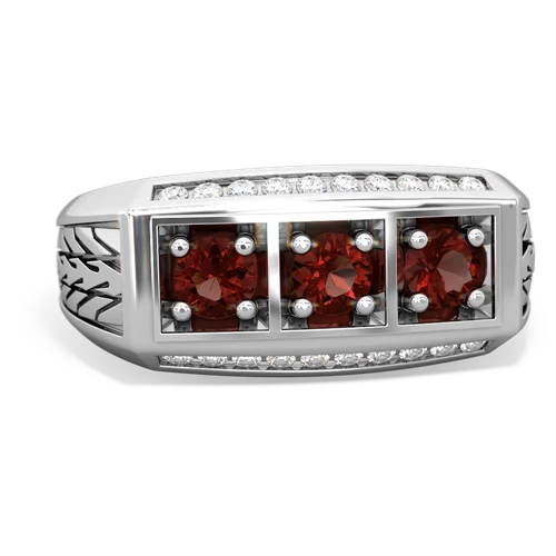 ruby-tourmaline three stone ring