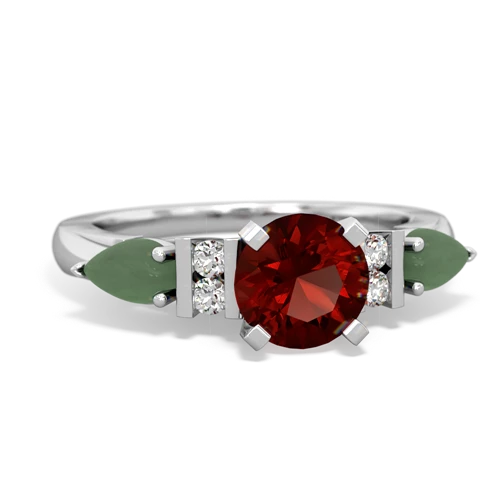 garnet-jade engagement ring