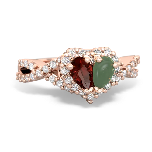 garnet-jade engagement ring