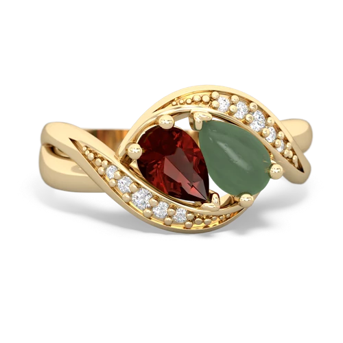 garnet-jade keepsake curls ring