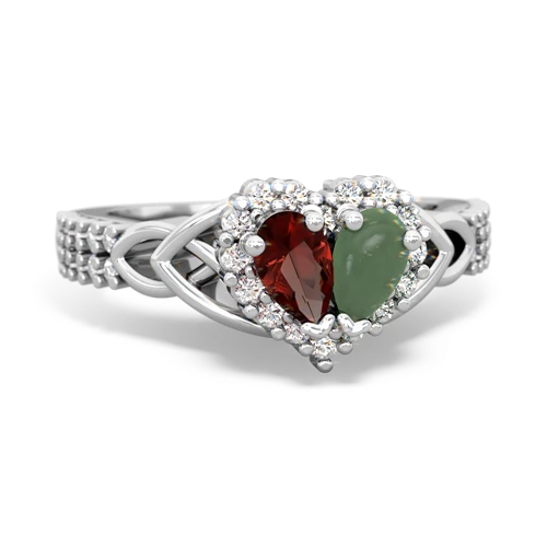 garnet-jade keepsake engagement ring