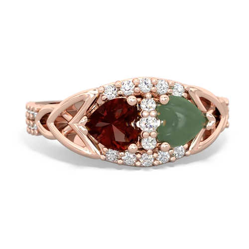 garnet-jade keepsake engagement ring