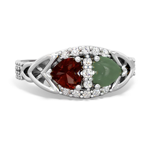 garnet-jade keepsake engagement ring