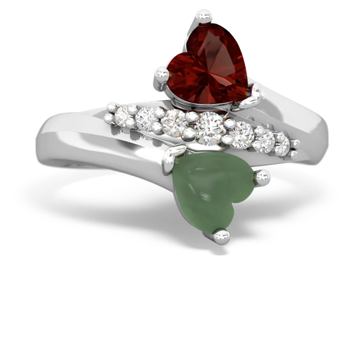 garnet-jade modern ring