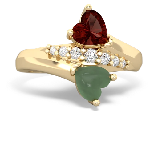 garnet-jade modern ring