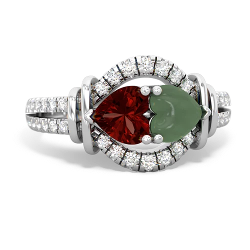 garnet-jade pave keepsake ring