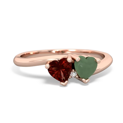 garnet-jade sweethearts promise ring