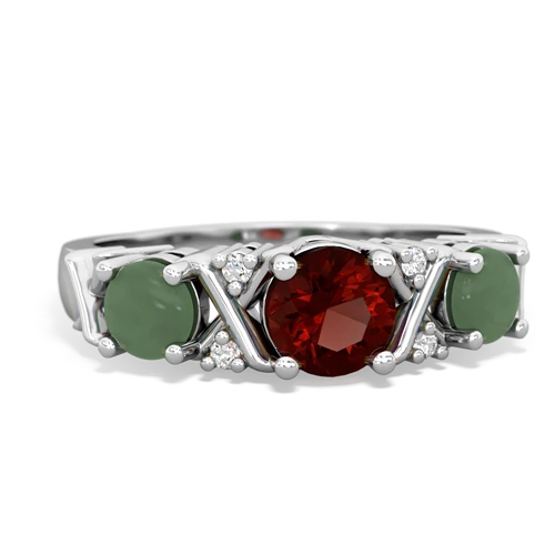 garnet-jade timeless ring