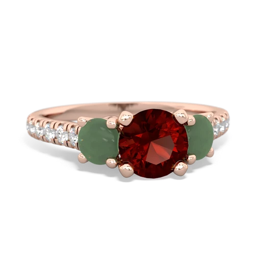 garnet-jade trellis pave ring