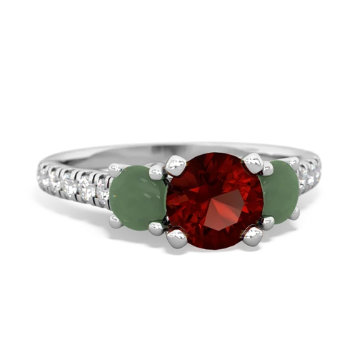 garnet-jade trellis pave ring