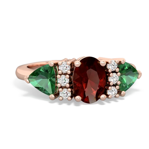 garnet-lab emerald timeless ring