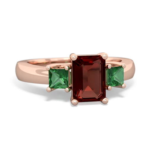 garnet-lab emerald timeless ring