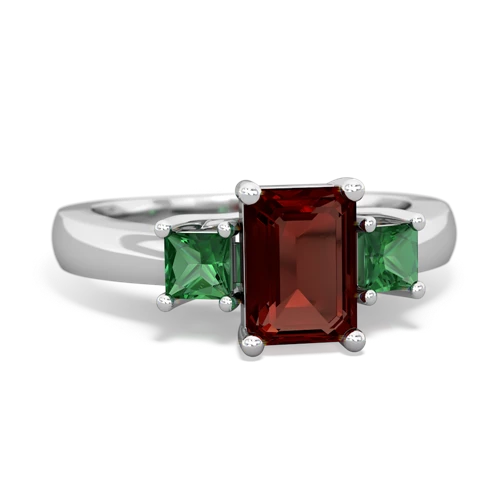 garnet-lab emerald timeless ring