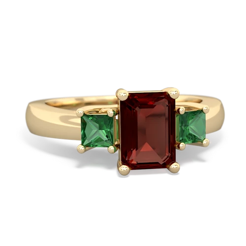 garnet-lab emerald timeless ring