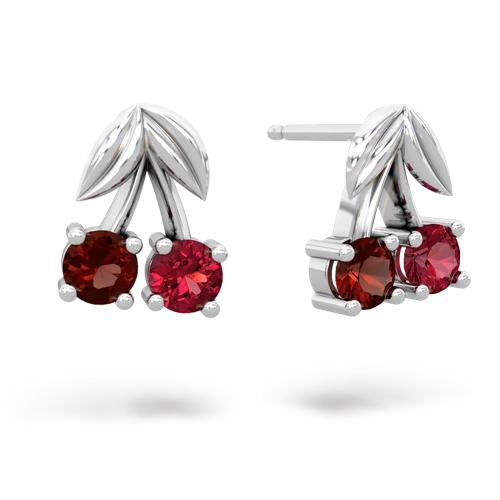 garnet-lab ruby cherries earrings