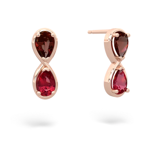 garnet-lab ruby infinity earrings