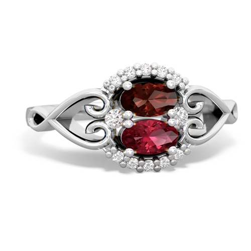 garnet-lab ruby antique keepsake ring