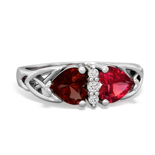 garnet-lab ruby celtic ring