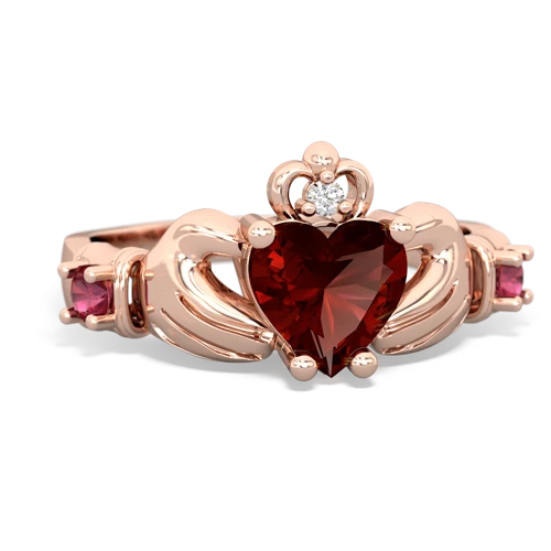 garnet-lab ruby claddagh ring