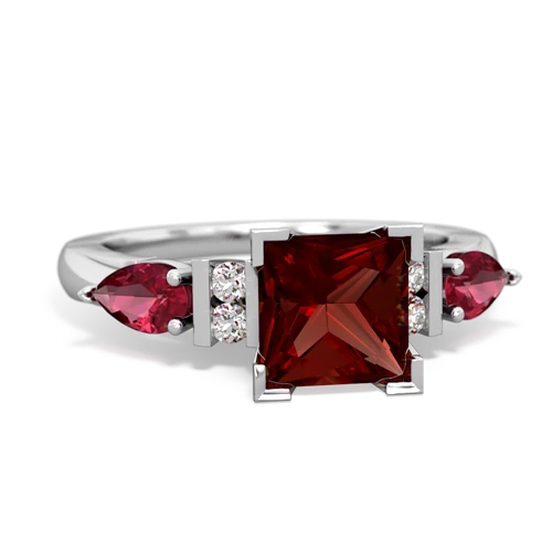 garnet-lab ruby engagement ring